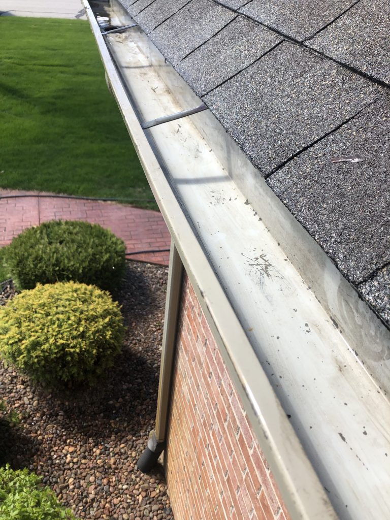 after gutter cleaning